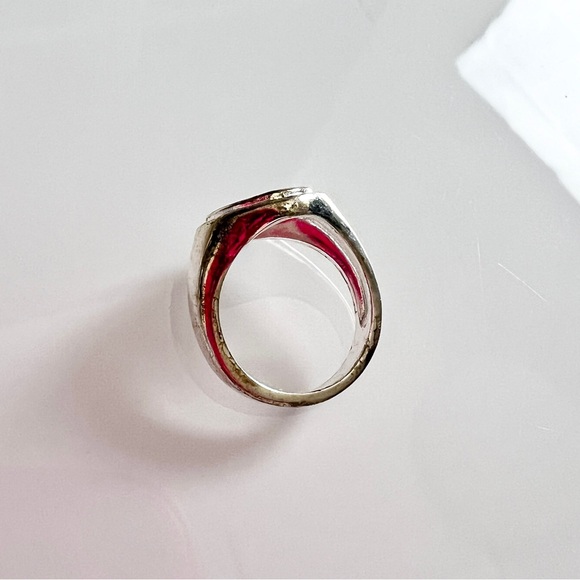 EVRY JEWELS YIN YANG "YOU COMPLETE ME" SILVER-PLATED SIGNET RING - Picture 5 of 13